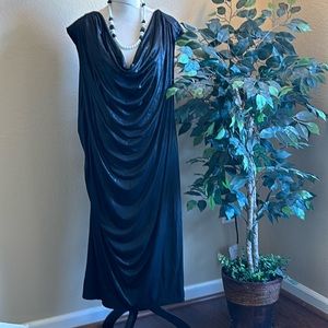 Avenue Gray Sleeveless Ruched Dress, NWOT, Size 30-32